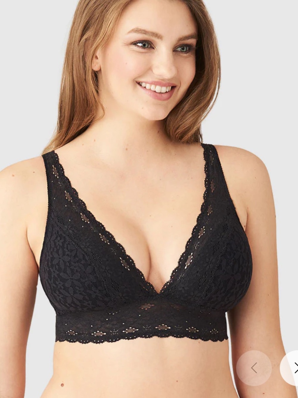 Wacoal Halo Lace Wire Free Bralette 36 B/C